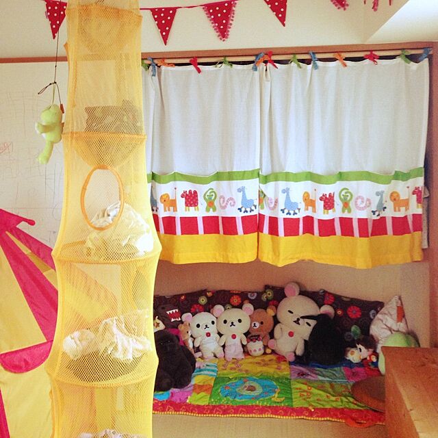Overview,子ども部屋,和室を子ども部屋に,IKEAのカーテン maimaiの部屋