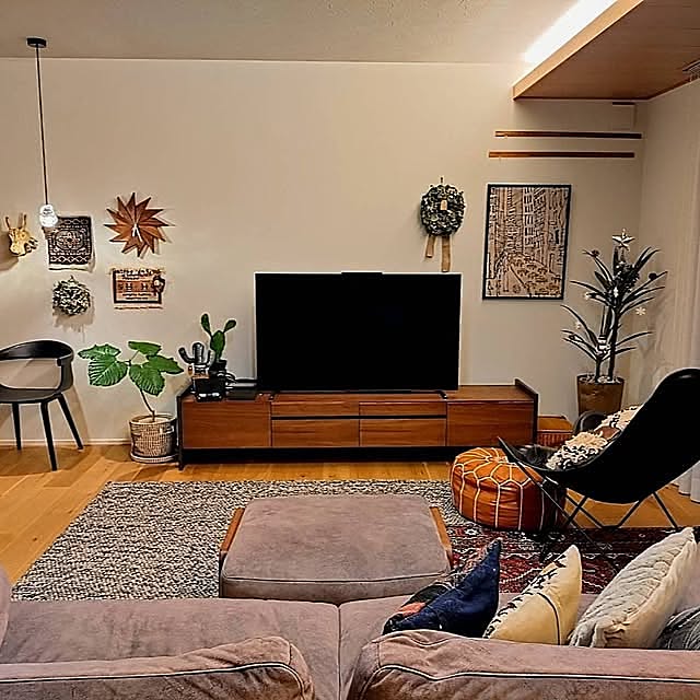 Lounge,テレビボート,ペンダントライト,住友林業,ねこと暮らす,オーデリック ペンダントライト,木のぬくもりが好き,庭を眺める暮らし,バタフライチェア,ふゆじたく,団らんの場所 hagyu7kuroの部屋