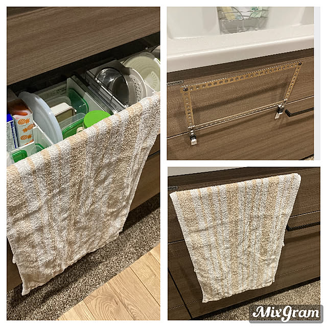 DIY,タオル掛け,オフェリア,キッチン,北欧,二階リビング,タカラスタンダード,ナチュラル qinoの部屋