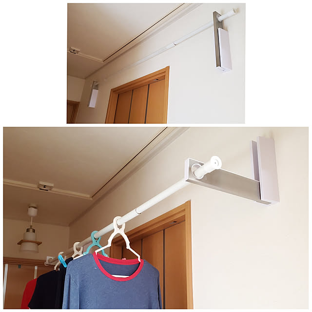 Bedroom,部屋干しスペース,イベント参加,廊下で室内干し yuu.hの部屋
