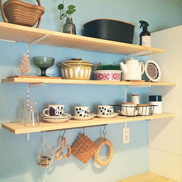 My Shelf,北欧インテリア,シンプルライフ,IKEA,食器棚,DIY,北欧食器 ritaの部屋