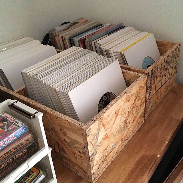 My Shelf,OSB合板,EP盤,7inch,DIY,レコード棚,レコード収納,レコードラック aokiiroの部屋