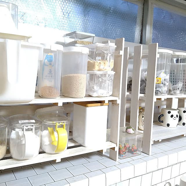 Kitchen,100均,平屋,中古住宅,古い家,平屋暮らし,プチDIY,スノコDIY,ダイソー,セリア,調味料入れ,茶葉入れ ameamekaasanの部屋