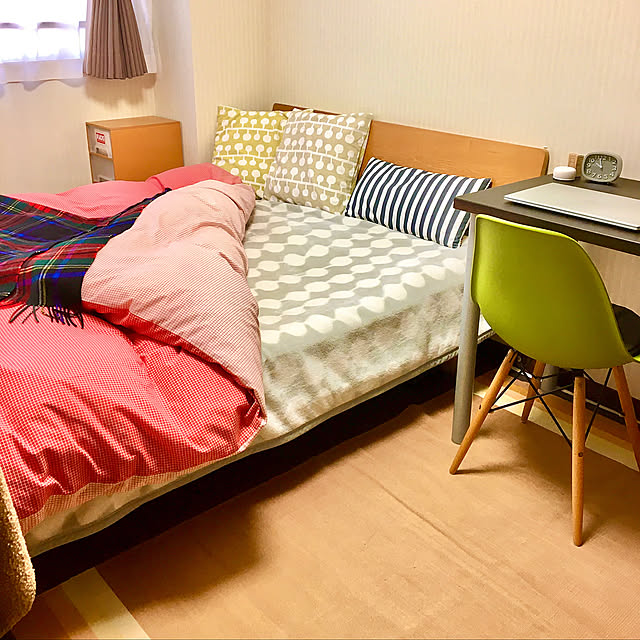 ヒートテック毛布,UNIQLO×フィンレイソン,毛布,IKEA,グレー,Bedroom ankichiの部屋