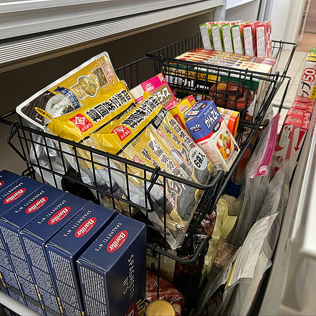 Kitchen,パントリー収納,ワイヤーバスケット,Daiso,RCの出会いに感謝♡,いいね！&フォローとっても嬉しいです♡ hozの部屋