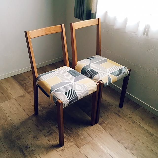 Overview,ハンドメイド作品,ハンドメイド,IKEAファブリック,IKEA,北欧ナチュラル,椅子DIY,チェア張り替え,ダイニングチェア,mag掲載していただきました sumikaの部屋