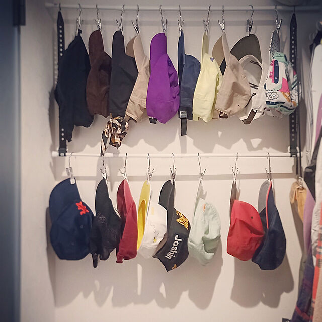 My Shelf,70平米,リノベーション,3LDK,DIY,帽子収納,収納,ウォークインクローゼット,100均,セリア hidex_homeの部屋