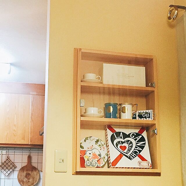 My Shelf,DIY棚,アクリル板,ダイニングの壁,after画像,作業は主人です,冷蔵庫を隠す壁 jewel-ynmの部屋
