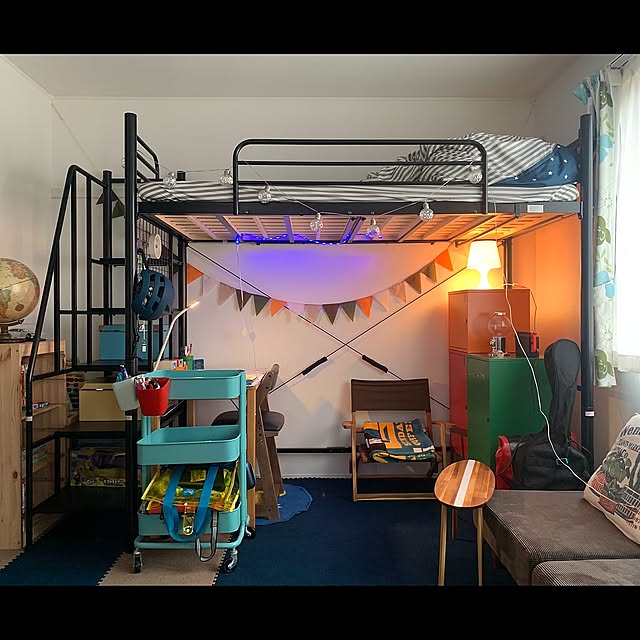 Bedroom,子供部屋,ロフトベッド,ニトリ Geminiの部屋