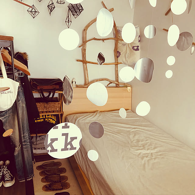 再利用,モビール 手作り,マリメッコ,marimekko,Bedroom t.kの部屋