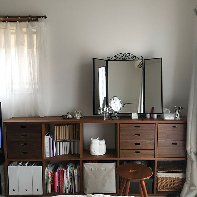 My Shelf,1K,10畳,スタッキングシェルフ,IKEA,一人暮らし,ドレッサー,ファイルボックス,ひとり暮らし inahoの部屋