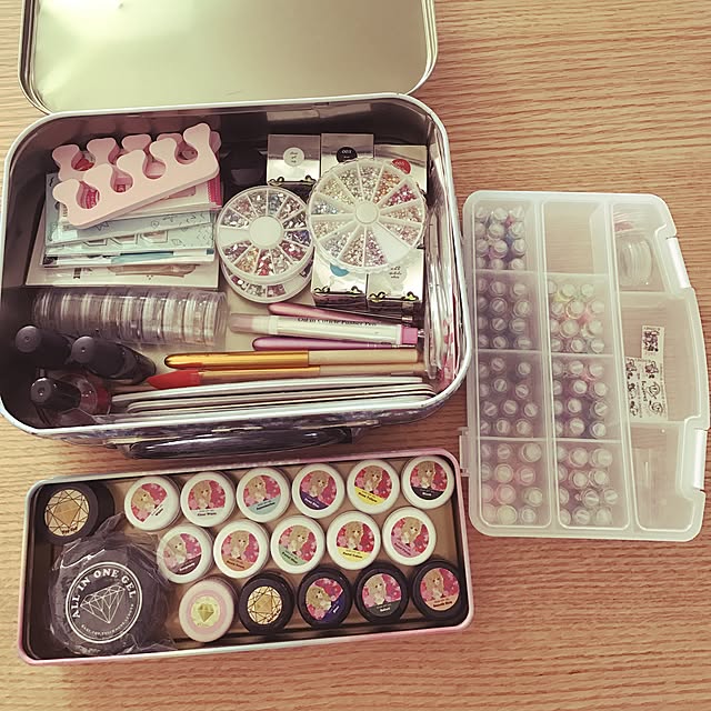 My Shelf,収納見直し,ネイル工房,空き缶,ダイソー,ジェルネイルキット,ジェルネイル収納,100均 ayabowの部屋