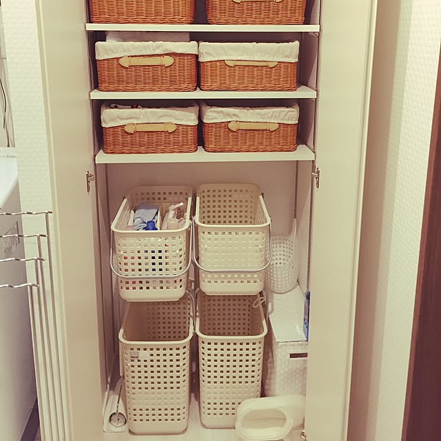 Bathroom,洗濯物カゴ,時短/機能的な生活,スッキリ収納,収納ボックス Kaoriの部屋