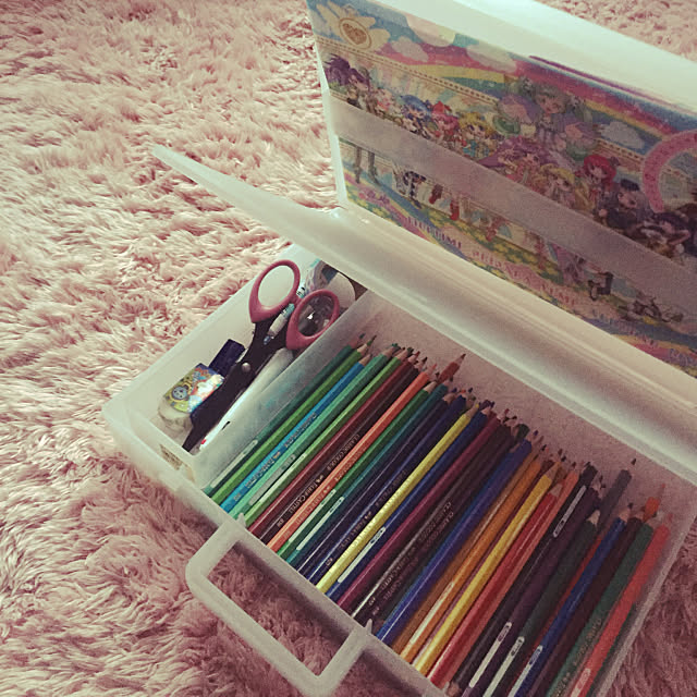Overview,色鉛筆72色,ポリプロピレン収納,子供部屋,無印良品 akinonoruruの部屋