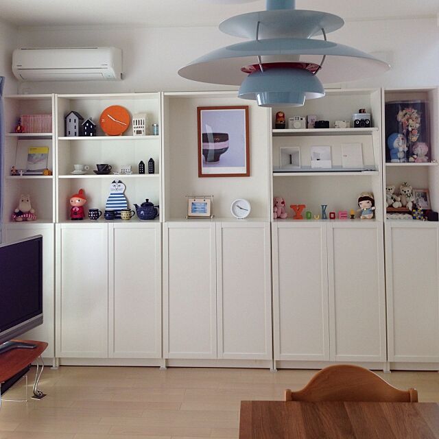My Shelf,白,スッキリ暮らしたい,シンプル,IKEA,ビリー mamaの部屋