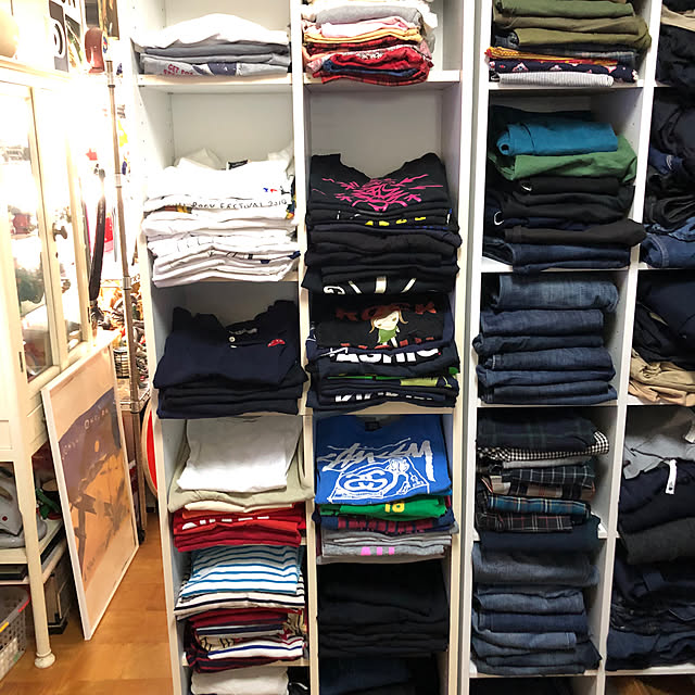 汗だく,Tシャツ,衣替え,DIY棚,NO MUSIC,NO LIFE.,My Shelf,ソファも夏仕様 arayanの部屋