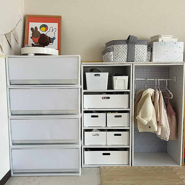 My Shelf,ミッフィー のいる暮らし,カラーボックス収納,ニトリ,模様替え,2LDK,新生活,賃貸インテリア,無印良品 収納,赤ちゃんのいる暮らし,こどものいる暮らし,季節を楽しむ暮らし,お気に入りに囲まれた暮らし,プチプラインテリア,ポリプロピレン収納ケース 引出式横ワイド Cocoの部屋