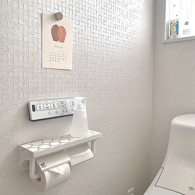 Bathroom,バレンタイン,４歳息子,LIXILトイレ,ネクタイカレンダー,ホワイトインテリア,ミナペルホネンタンバリン,マスキングテープ,リメイク,癒し,LIXIL,素敵な一日を♪,見てくださってありがとうございます♡,カレンダー koko_hikaの部屋