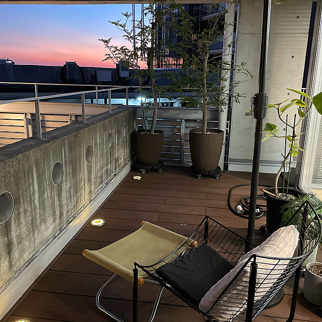 Entrance,ベランダからの景色,IKEAの椅子,夕暮れ時 lecielの部屋