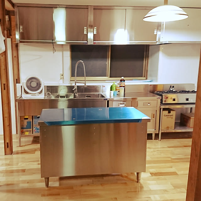 Kitchen,キッチン改装,リノベーション,DIY,レトロ,昭和レトロ,男前,キッチン改装After,男前キッチン,厨房のようなキッチン luchilu27の部屋