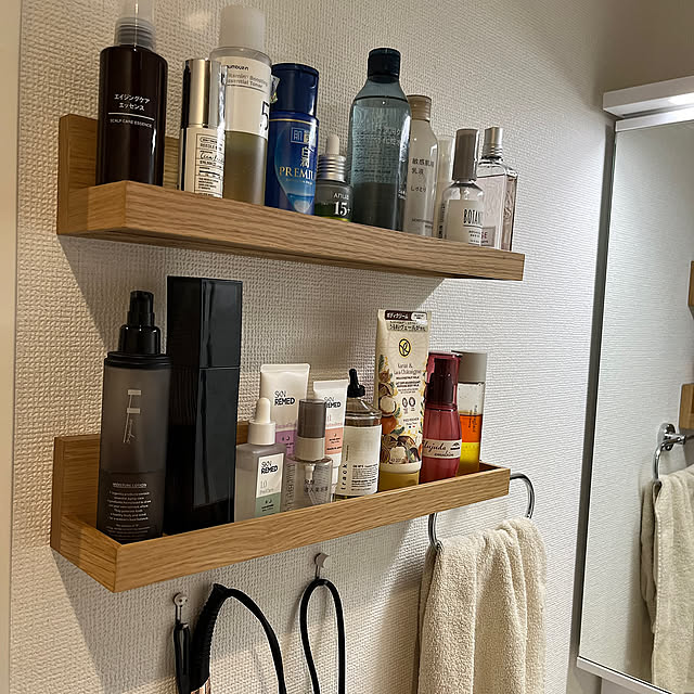 Bathroom,無印良品で暮らす,無印良品 壁に付けられる家具,無印良品,DIY miichanの部屋