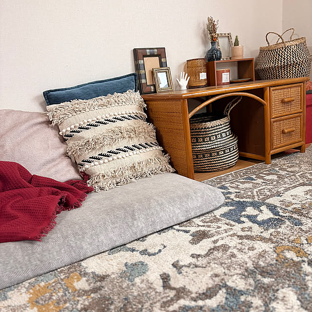 Lounge,ニトリ,ダイソー,ラタン kuroの部屋