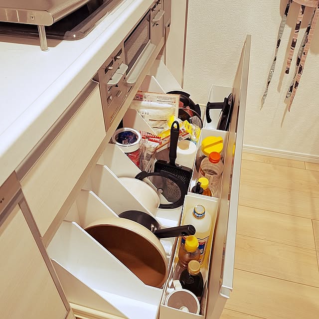 Kitchen,シンプルに暮らしたい,ニトリ,コンロ下収納 asahinaの部屋