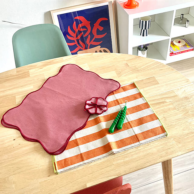 My Desk,カラフルインテリア,ダイニングテーブル,colorful room,H&M HOME,キャンドル好き,キャンドル Rio333の部屋