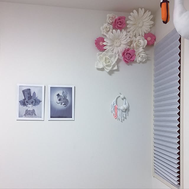 On Walls,ドリームキャッチャー,ポスター,ガールズルーム,ハンドメイド,マイホーム,ig→tagtag_k,キッズルーム,100均,ダイソー tagtag_kの部屋