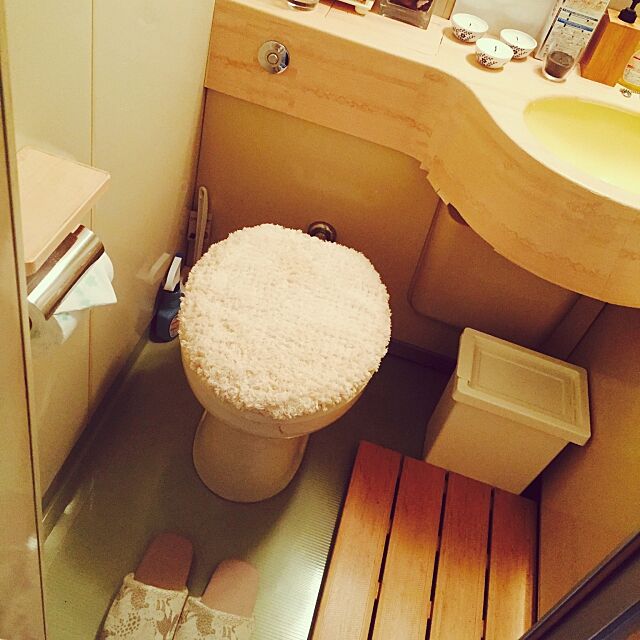 Bathroom,スリッパ,すのこ,セリアリメイクシート,ユニットバス,一人暮らし,3COINS Ayaの部屋
