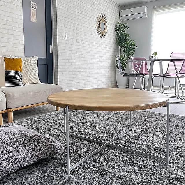 Lounge,円形テーブル,DIY,北欧インテリア,カフェ風インテリア,アイアン素材,アイアン家具 Yayoiの部屋