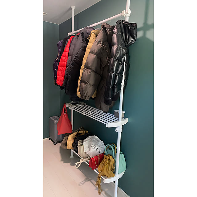 クローゼット収納,クローゼット,突っ張りラック,つっぱりラック,伸縮ラック,山善,Bedroom helmiの部屋