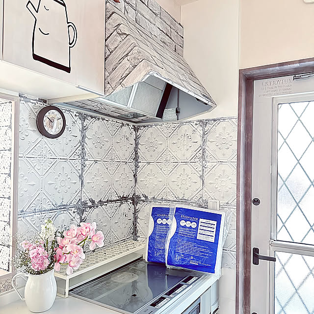 Kitchen,換気扇掃除,スターフィルターのある暮らし,スターフィルターさんに感謝✨,スターフィルター,日用品,DIY,壁紙屋本舗,壁紙DIY Re_の部屋