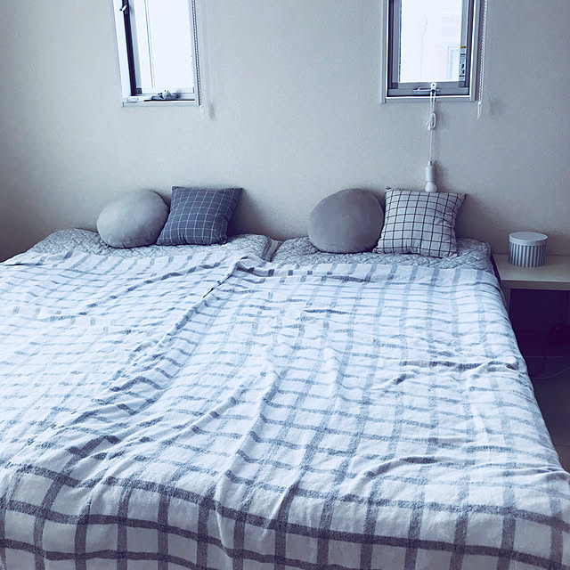 Bedroom,Nクール,タオルケット,カインズ,ニトリ,模様替え,モノトーン,シンプルな暮らし,ホワイト,シンプル,フォロワーさんに感謝♥,いつもいいねやコメありがとうございます♡,RCの出会いに感謝♡ Ayuminnの部屋