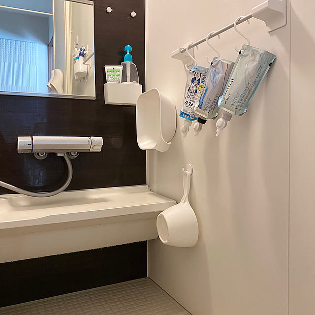 Bathroom,収納,お風呂,洗面所 収納,吊るす収納,ラク家事,予防掃除 kashikoの部屋