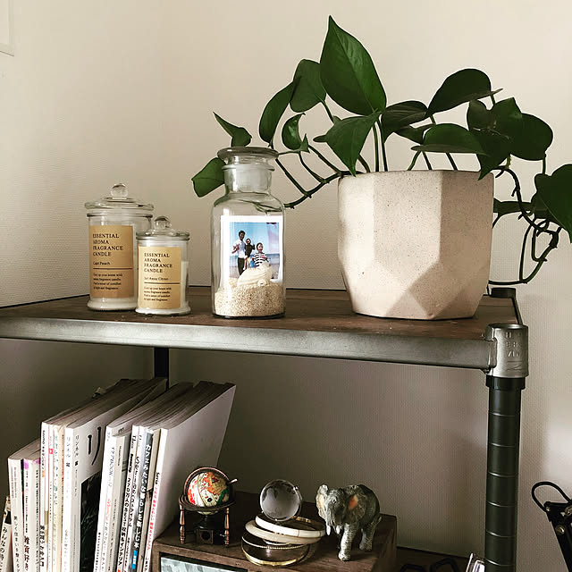My Shelf,IG→kikilala.003,モニター当選,instax SHARE・モニター,スマホdeチェキ,雑貨,チェキ,instax SHARE SP-3,マンション,こどもと暮らす。,セリア,100均,グリーンのある暮らし,キャンドル kikilalaの部屋