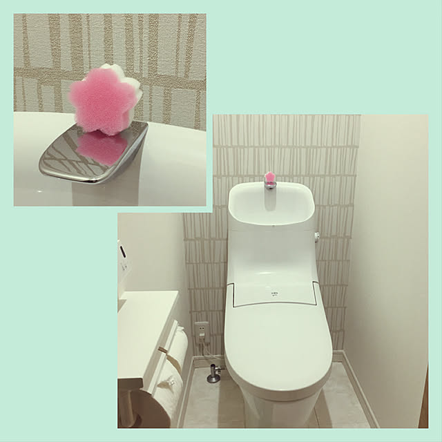 Bathroom,新年に向けて,さくら,メラニンスポンジ,ダイソー,北欧,サンゲツ壁紙,マイホーム記録,アクセントクロス,新築,整理収納アドバイザー１級,毎日の暮らしを楽しむ,こどもと暮らす。 miitanの部屋