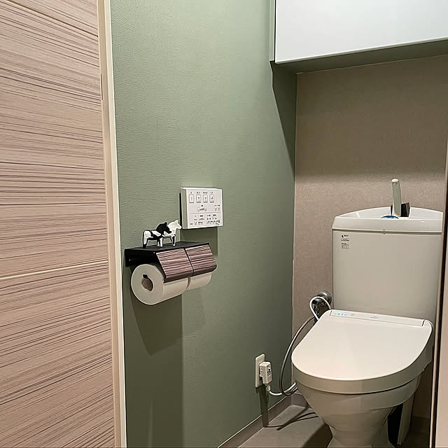 ペンキ,壁,ペンキ塗り,ヤマモモ,ボタニカルカラー,壁紙屋本舗さんのペンキ,御手洗い,トイレの壁,トイレ,リノベーション,DIY,TEER,宮武製作所,Bathroom koteyanの部屋