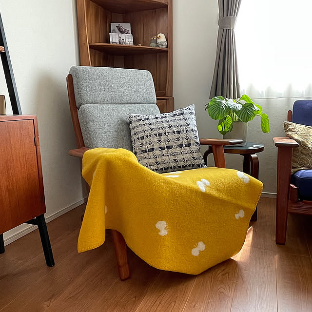 Lounge,北欧,北欧インテリア,北欧ヴィンテージ,ウールブランケット,KLIPPAN×minaperhonen,RoomClipショッピング,北欧椅子,おうち見直し企画 Ameriの部屋
