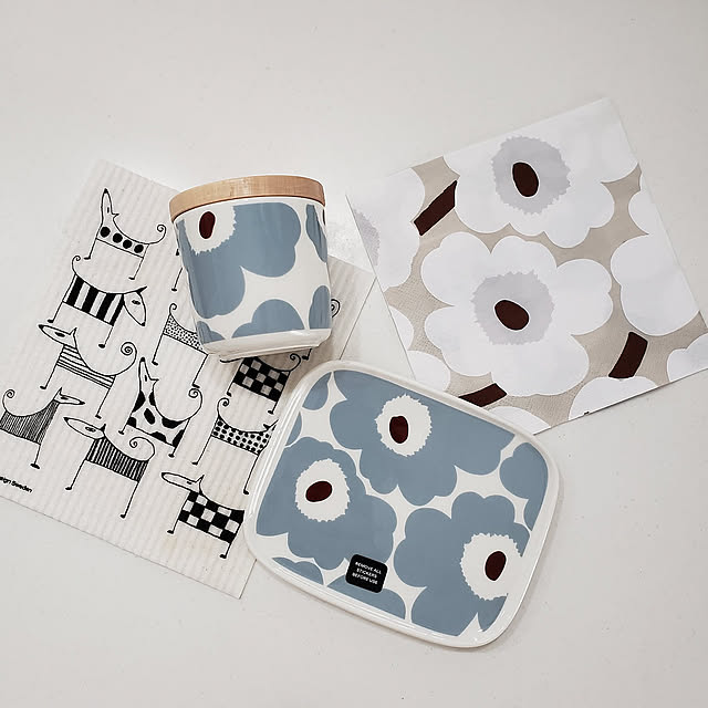 Kitchen,キッチンアイテム,いいね&フォローありがとうございます☆,子供のいる暮らし,建売住宅,ブルー好き♡,ブルーグレーが好き,白も好き,グレー好き,Francfranc大好き,北欧好き,BRUNO大好き,マリメッコ,ラテマグ,マリメッコプレート,marimekko,ペーパーナプキン,スポンジワイプ ryouの部屋