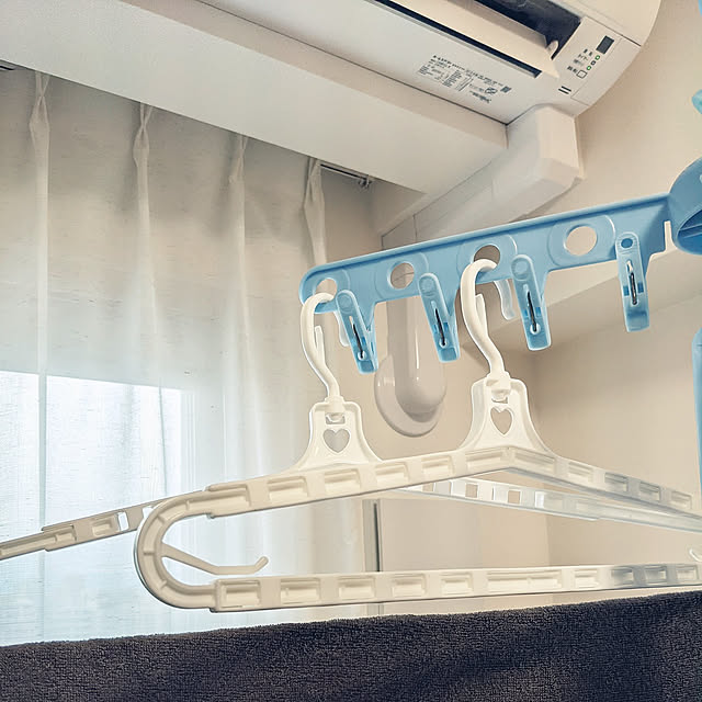 日用品,セリア,バスタオルハンガー,ハンガー,部屋干し,洗濯物,洗濯物干しスペース,一人暮らし,ハート型 maの部屋