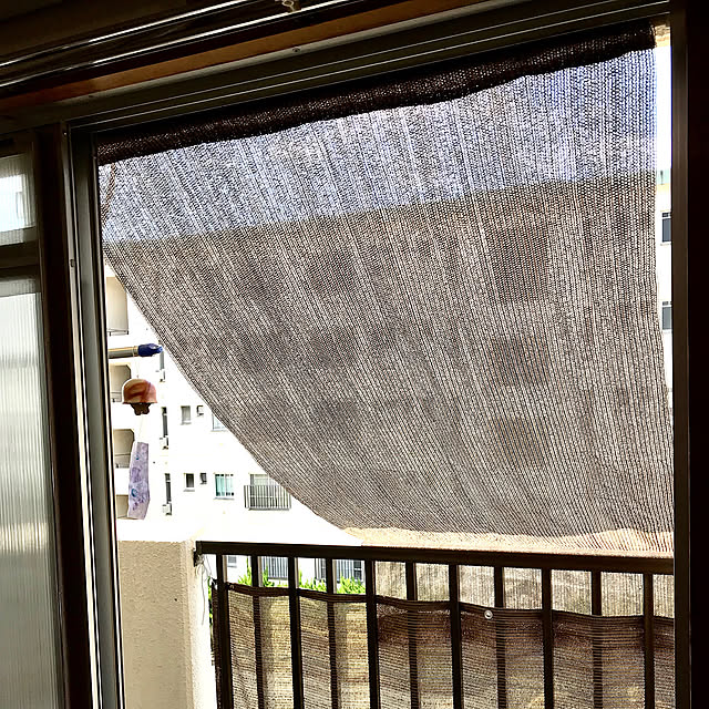 突っ張り棒ですだれ,備前焼の風鈴,すだれ,築30年以上,こどものいる暮らし,団地,賃貸,社宅,イベント参加中,Entrance mayurikaの部屋