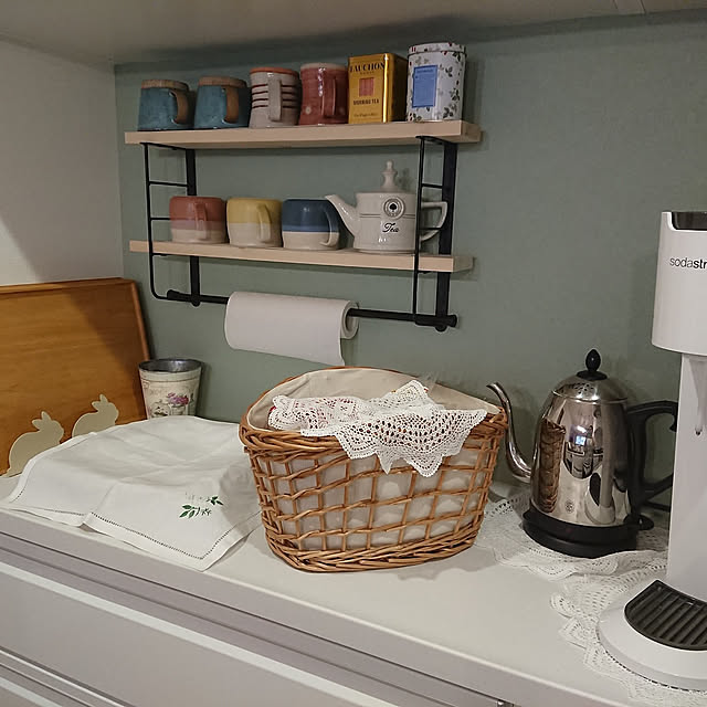 Kitchen,カフェコーナー,北欧,収納,イベント参加,ナチュラル,スタディオクリップ,美濃焼,ニコアンド...,ラッセルホブスケトル,ソーダストリーム,ウッドスクエアトレイ kaytの部屋
