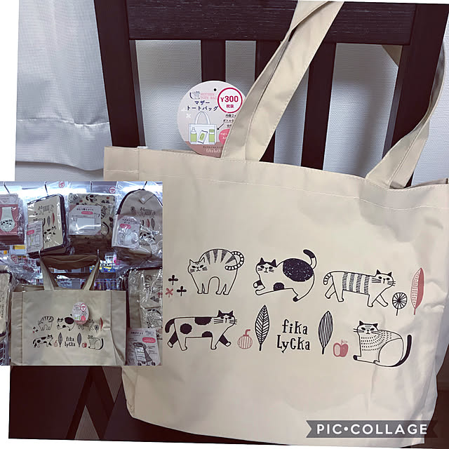 エコバック,猫グッズ,子供のいる暮らし,ダイソー Lucyの部屋