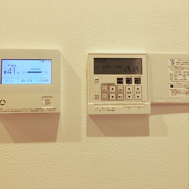 電気とガスのハイブリッド温水器,ノーリツ,リフォーム,On Walls manonanjuの部屋