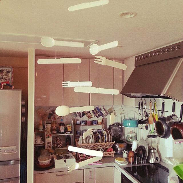 Kitchen,DIY,手作り,モビール,ハンドメイド,一人暮らし,カトラリー Atsushiの部屋