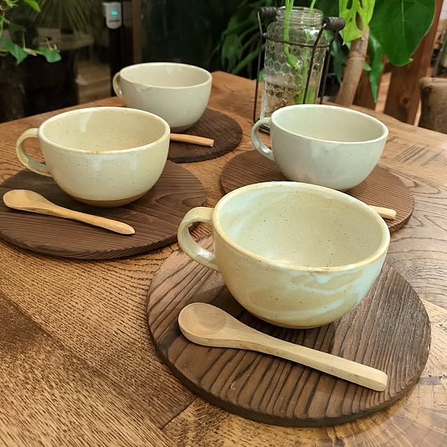 My Shelf,お気に入りの器,カフェ風,フェイクグリーン,カフェ風インテリア,木製家具,イベントに参加します♡,観葉植物と暮らす,無印良品スープカップ,美濃焼きマグマカップ milkyの部屋