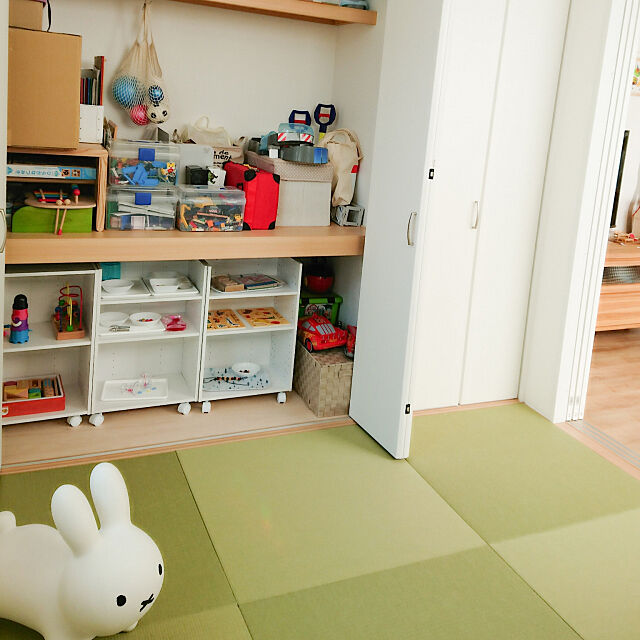 和室,掃除しやすく,ニトリ,カラーボックス,おもちゃ,収納,整理,押し入れ,クローゼット kororiの部屋