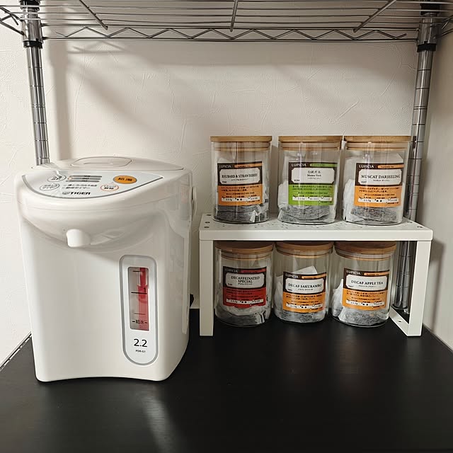 My Shelf,紅茶,カフェ,電気ポット,カフェコーナー,カフェスペース ryuh0x0の部屋