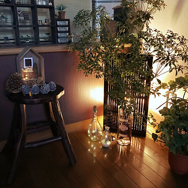 On Walls,プチ模様替え,クリスマスグッズ,照明お気に入り。,小物雑貨,枝物がスキ,木のぬくもり,いいね、フォロー本当に感謝です♡ momoの部屋